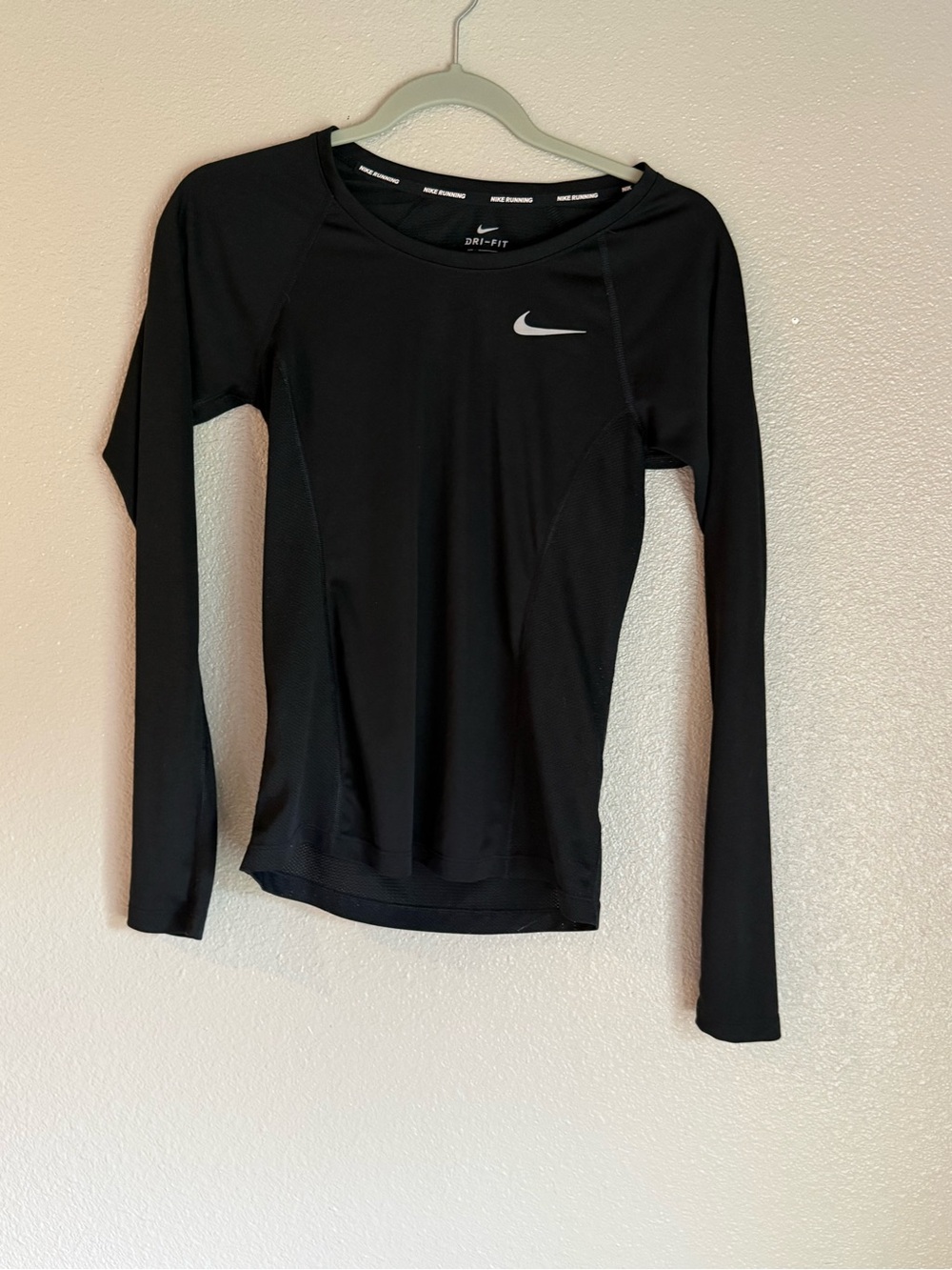 Nike Black Long-Sleeve Dri-FIT Athletic Top
